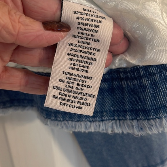 NWT Nanette  Lepore white tweed/denim jacket Sz S - Picture 13 of 14